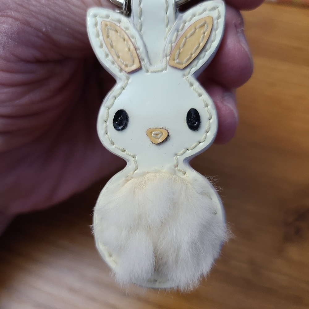 Cream Bunny Keychain for Small Pets